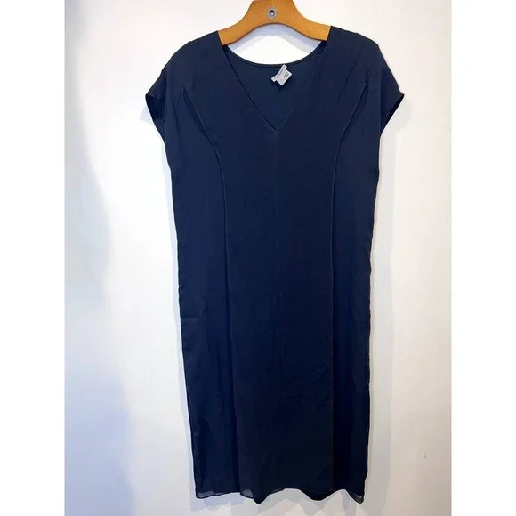 Jigsaw | Dresses | Jigsaw Silk Overlay Shift Dress With Cap Sleeves Size S  | Poshmark